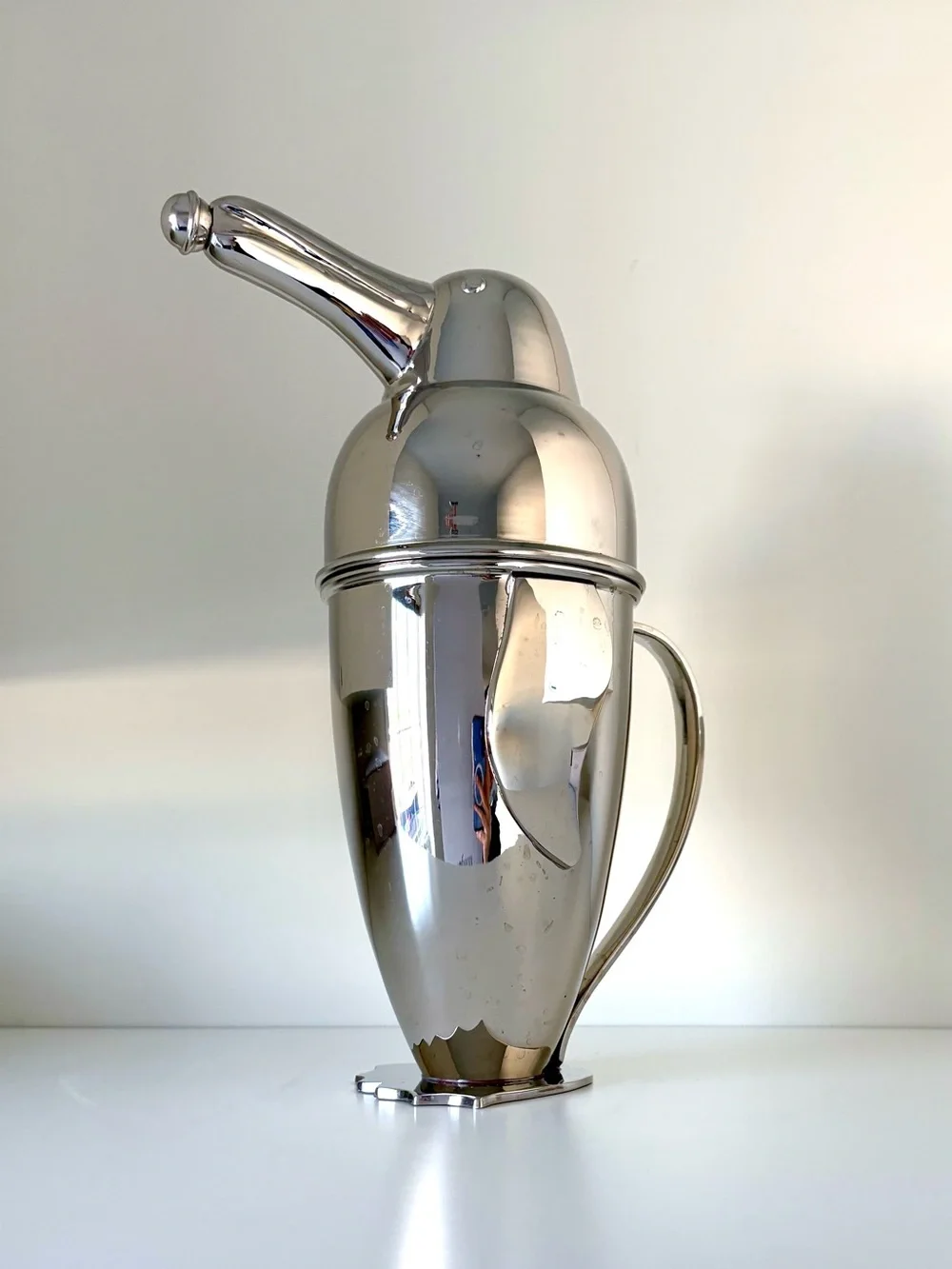 Restoration Hardware Large Silver Penguin Shaker in Original Box